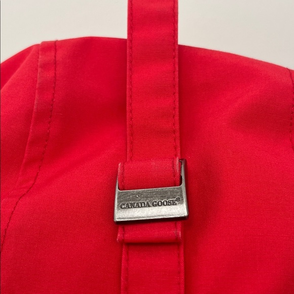 Canada Goose Red Shelburne Heritage Parka with Fur Hood - Picture 9 of 15